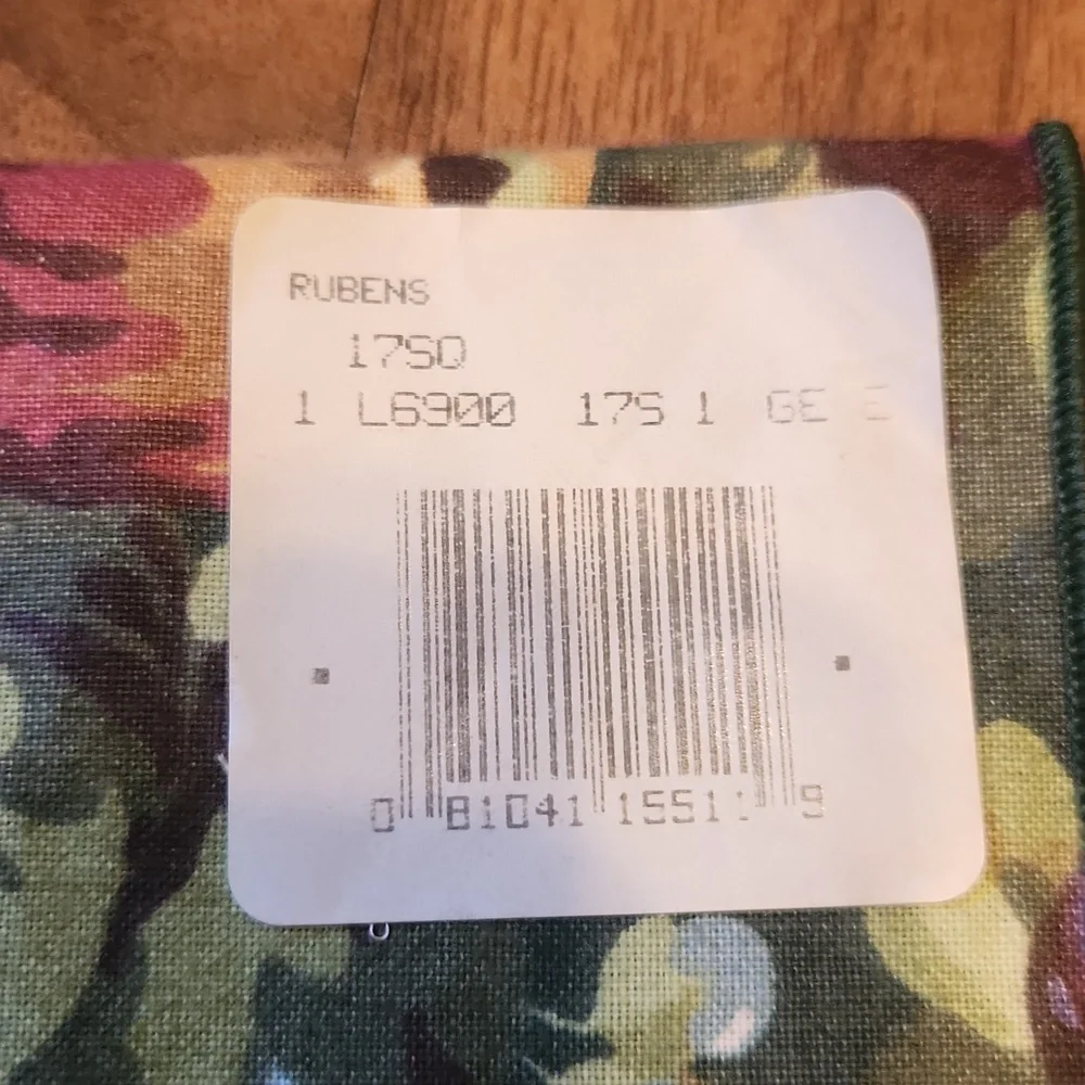Laura Ashley Cloth Napkins Set of Five Rubens Green Floral Fruit Print New! NWT